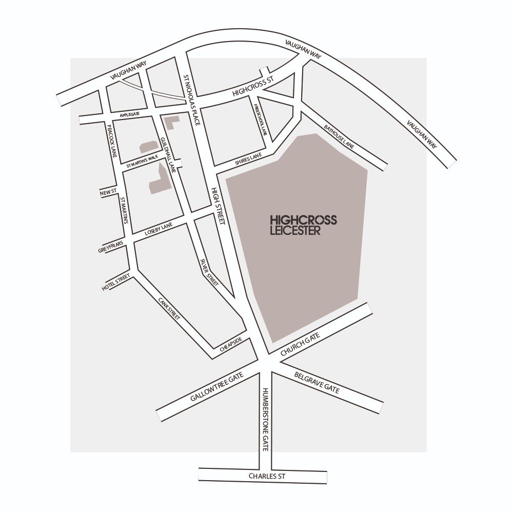 Cosmopolitan Arts Leicester Festival Hubs Map
